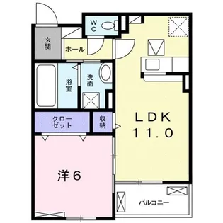 パルト・プロムナードII【1階】の間取り