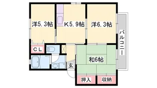 シャーメゾン志保 B棟【1階】の間取り