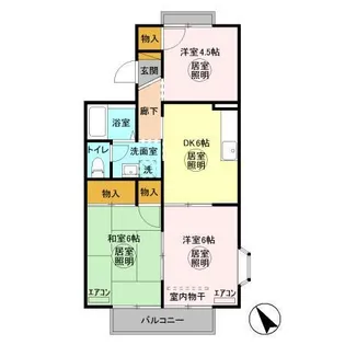 クレスト陽光台D【1階】の間取り