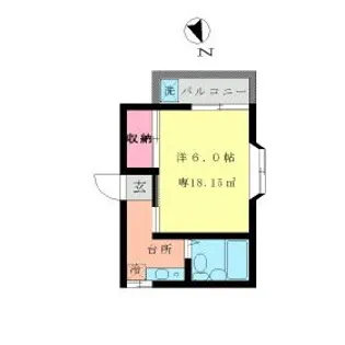 浦野テラスハウス【2階】の間取り