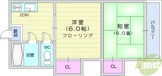 コーポ鷹屋敷【1階】の間取り