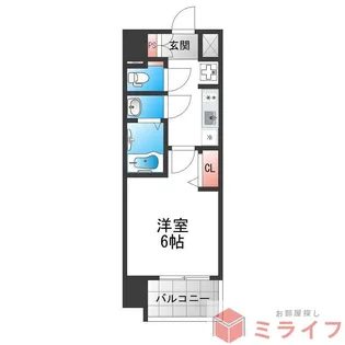 アドバンス大阪クラージュ【2階】の間取り
