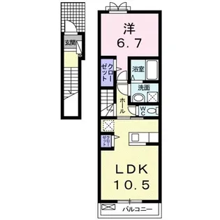 プラシード コルソ【2階】の間取り