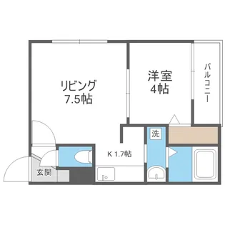 デュークYK山の手【1階】の間取り