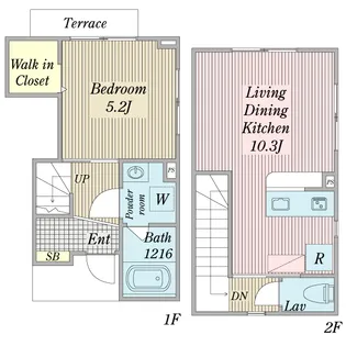 Maisonen Terrasse雅の間取り