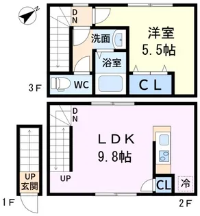 サザンロード新小岩IIの間取り