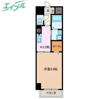 ヴィラナイン【8階】の間取り