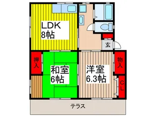 レジデンス星野 2【1階】の間取り