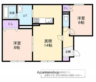 ソレイユ三光【2階】の間取り