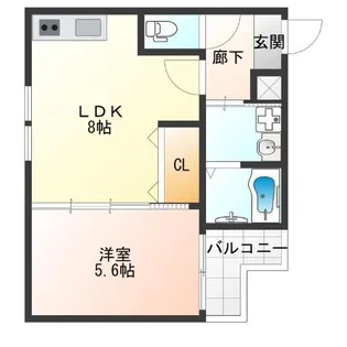 フジパレス沢ノ町【3階】の間取り