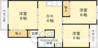 PALMIZIO瓢箪山【1階】の間取り