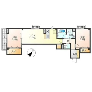 Mutiara【3階】の間取り