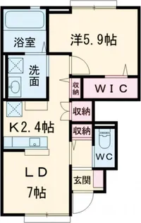 エバーライフII【1階】の間取り