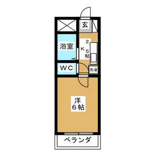 エクセル貴多川No,5A棟【4階】の間取り
