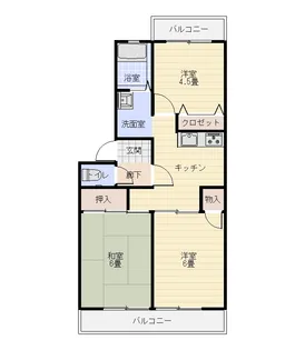 神奈川県藤沢市本鵠沼3【マンション】の間取り