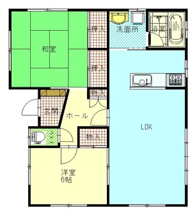 青森県八戸市大字白銀町字右岩淵通【一戸建】の間取り