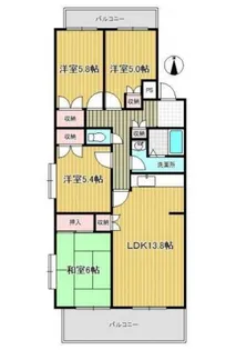 春花園五番館【1階】の間取り