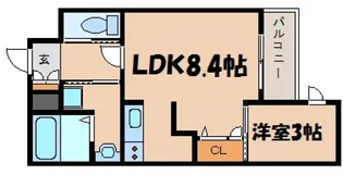 月光安芸中央【3階】の間取り