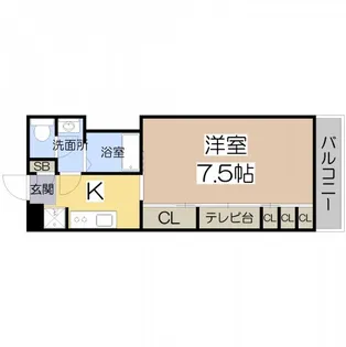 ノーブル阿倍野【1階】の間取り