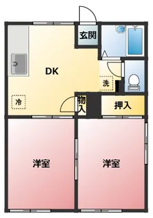 住本ハイツ【1階】の間取り