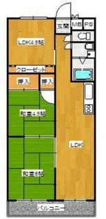 グランコート21【3階】の間取り