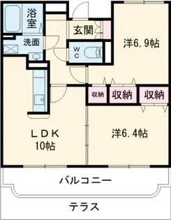 クレスト【1階】の間取り