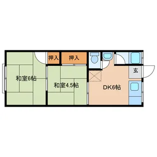 浜田コーポ【2階】の間取り