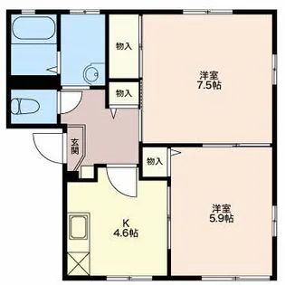 グリーンサイトB【1階】の間取り