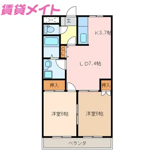 グリーンシャトー【1階】の間取り