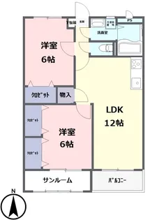 サニーガーデン【1階】の間取り