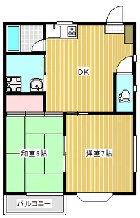 コーポ葉月【2階】の間取り