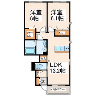 フォレナミユキ【1階】の間取り