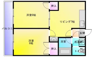 ドゥエル志紀【1階】の間取り