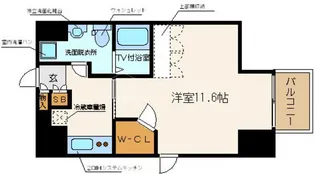 エステムコート難波EASTレオルガ【12階】の間取り