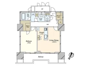 1LDKの間取り画像