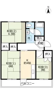 UR新多聞【2階】の間取り