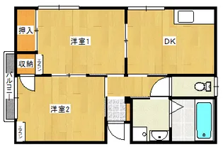 コーポコースイ【2階】の間取り
