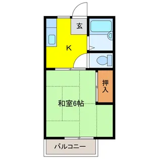 パナコーポ荒木C【1階】の間取り