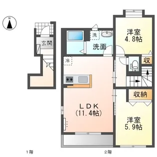 アーバンマツバラ【2階】の間取り