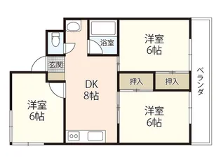 門本マンション【2階】の間取り