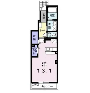 トパーズ55 B【1階】の間取り