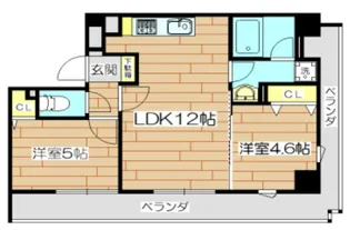 プレステージ12番館【6階】の間取り