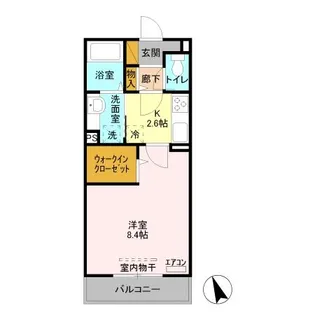 茨城県古河市長谷町【アパート】の間取り