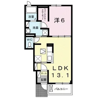 ユースパラシオン【1階】の間取り