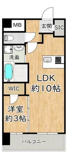 1LDKの間取り画像