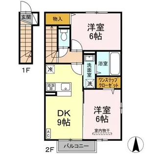 メゾン・ド・レサン【2階】の間取り