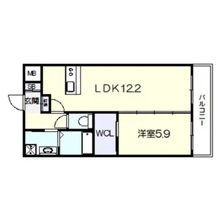 ブリーゼ三国ケ丘【1階】の間取り