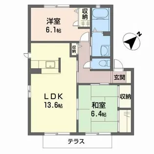 クレストタウン【1階】の間取り