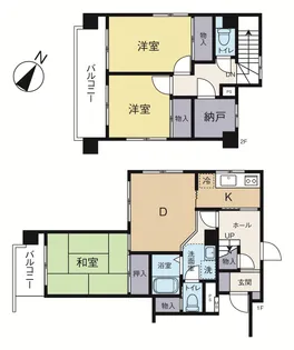 岩本ハイツ【5階】の間取り