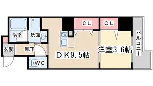 1DKの間取り画像